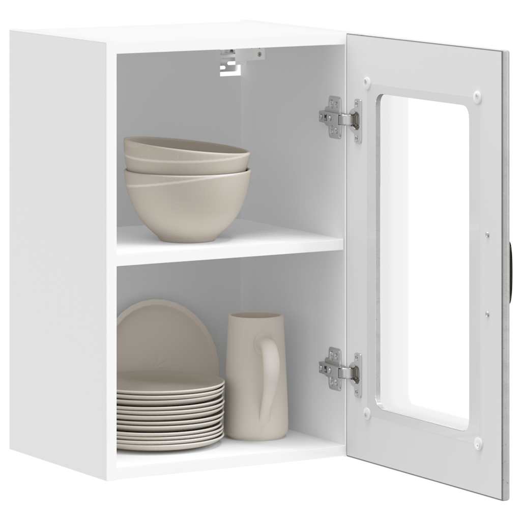 Küchen-Hängeschrank mit Glastür Lucca Betongrau