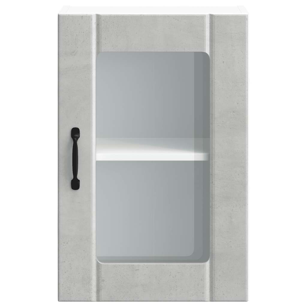 Küchen-Hängeschrank mit Glastür Lucca Betongrau