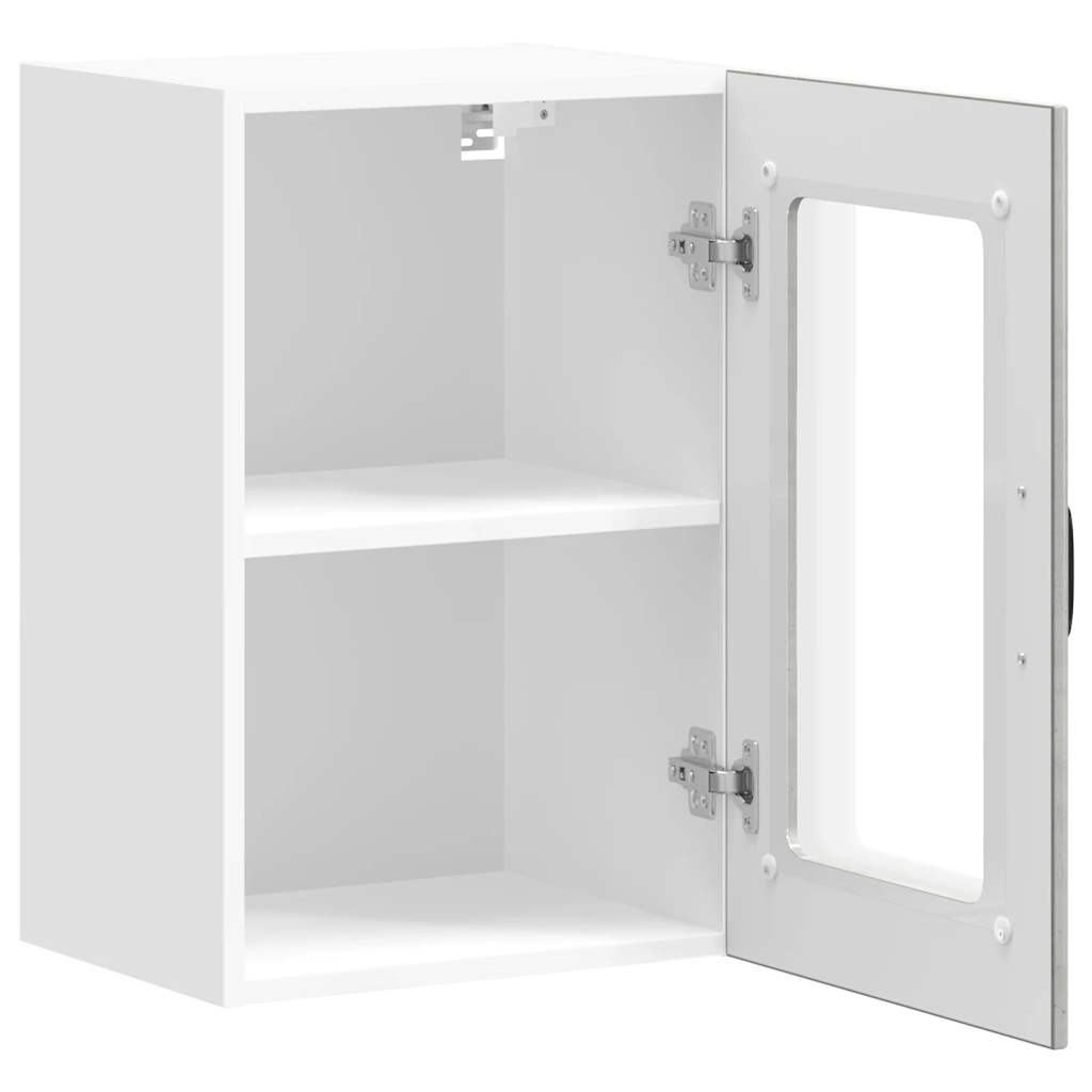 Küchen-Hängeschrank mit Glastür Lucca Betongrau