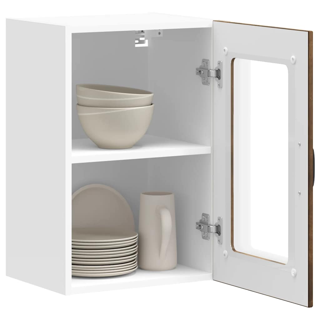 Küchen-Hängeschrank mit Glastür Lucca Räuchereiche