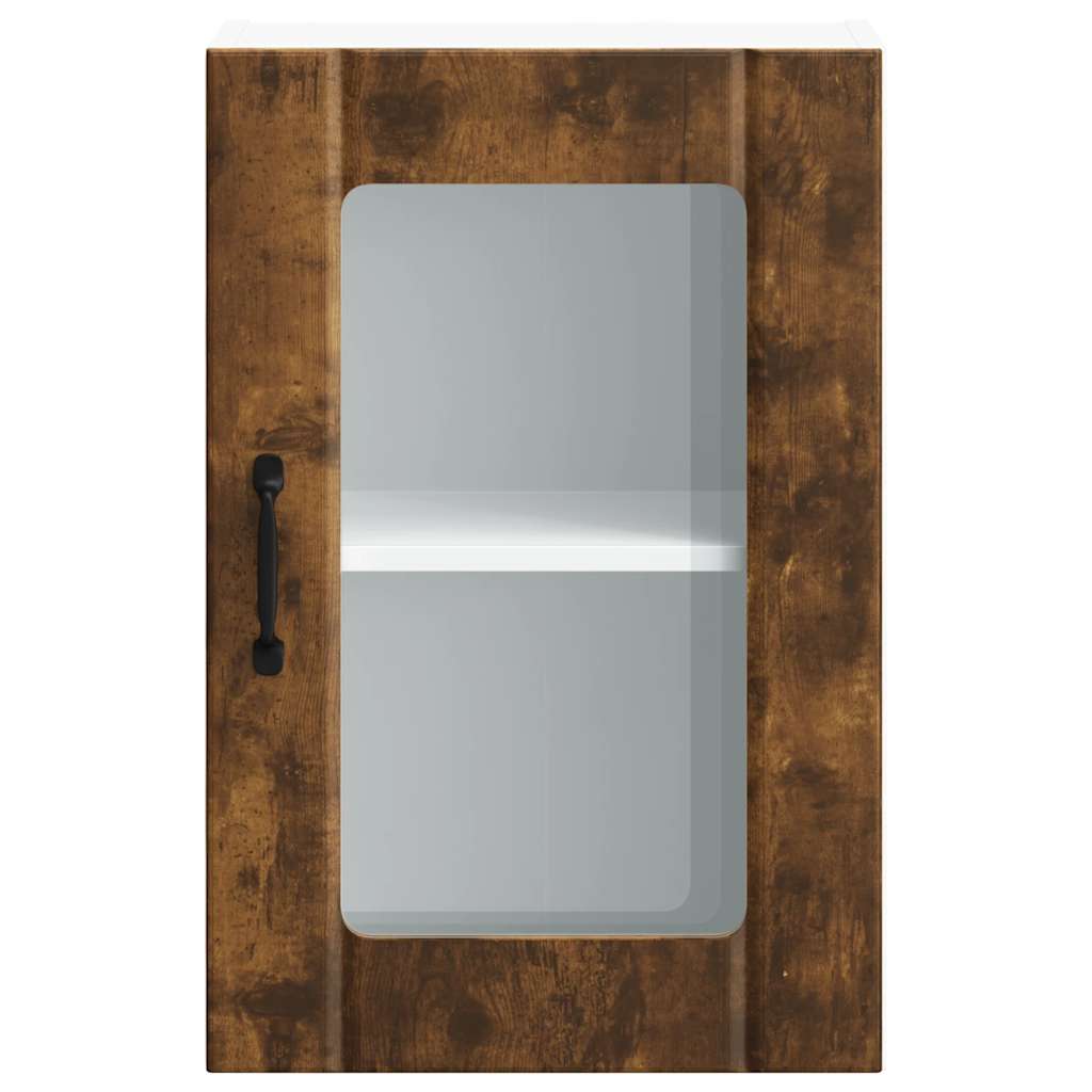 Küchen-Hängeschrank mit Glastür Lucca Räuchereiche