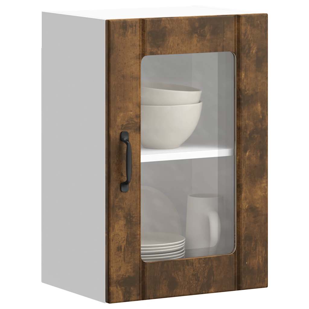 Küchen-Hängeschrank mit Glastür Lucca Räuchereiche