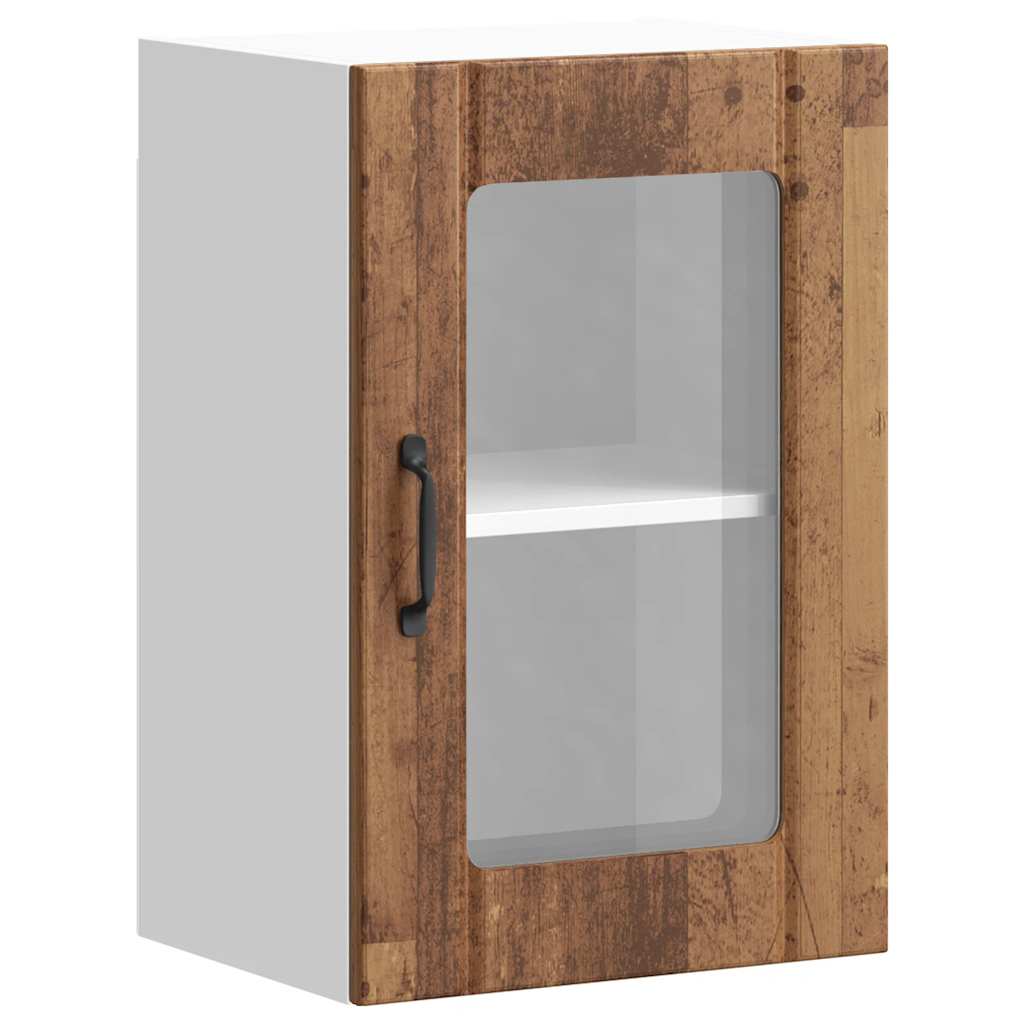 Küchen-Hängeschrank mit Glastür Lucca Altholz-Optik