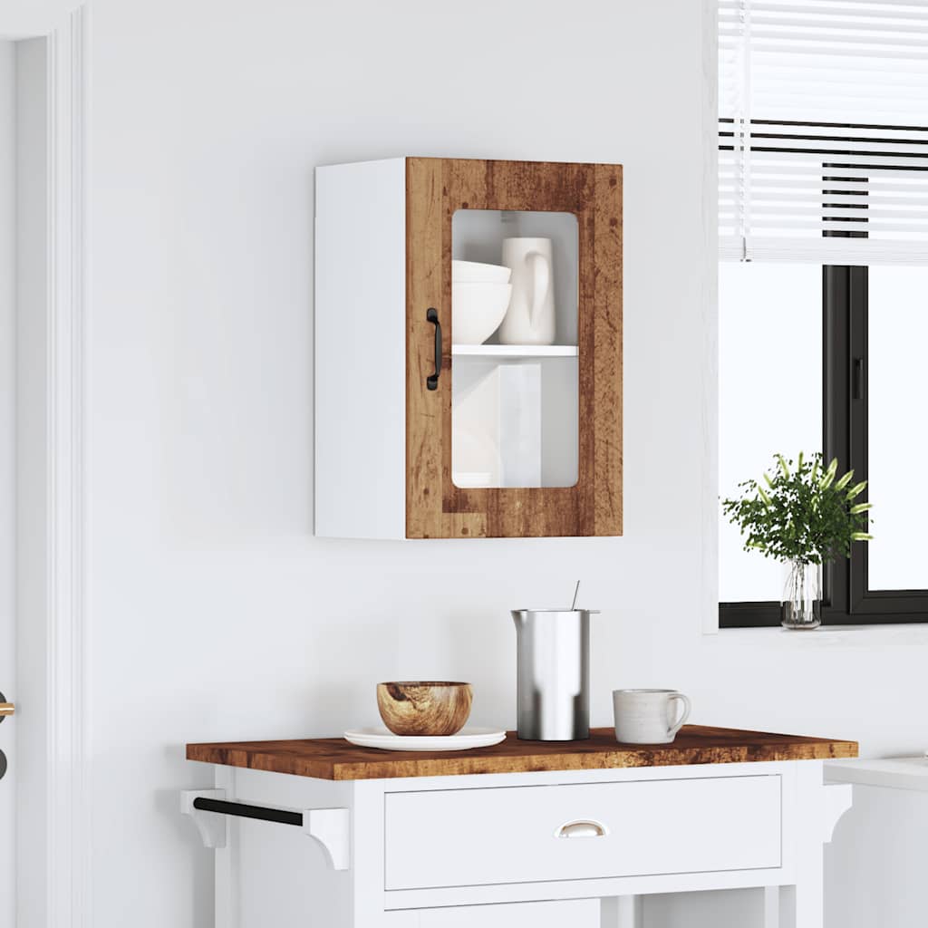 Küchen-Hängeschrank mit Glastür Lucca Altholz-Optik