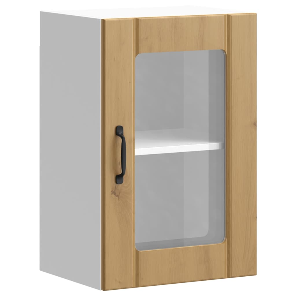Küchen-Hängeschrank mit Glastür Lucca Artisan-Eiche
