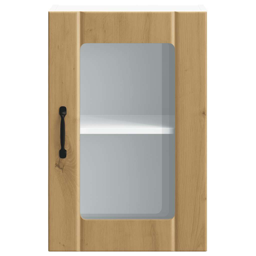 Küchen-Hängeschrank mit Glastür Lucca Artisan-Eiche