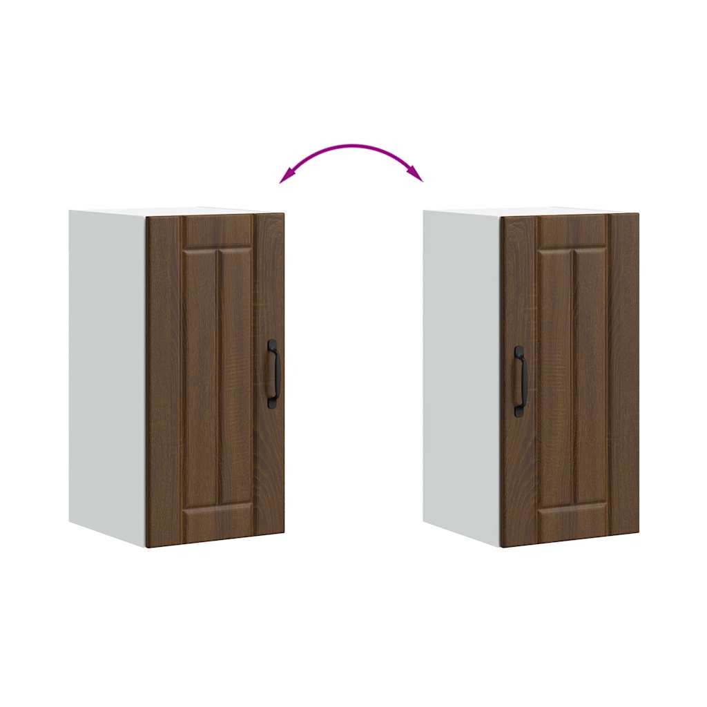 Küchen-Hängeschrank Lucca Braun Eichen-Optik Holzwerkstoff