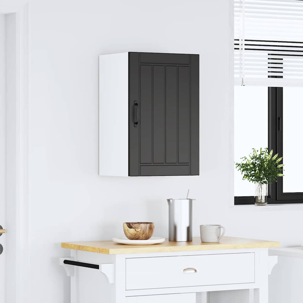 Küchen-Hängeschrank Lucca Schwarz Holzwerkstoff