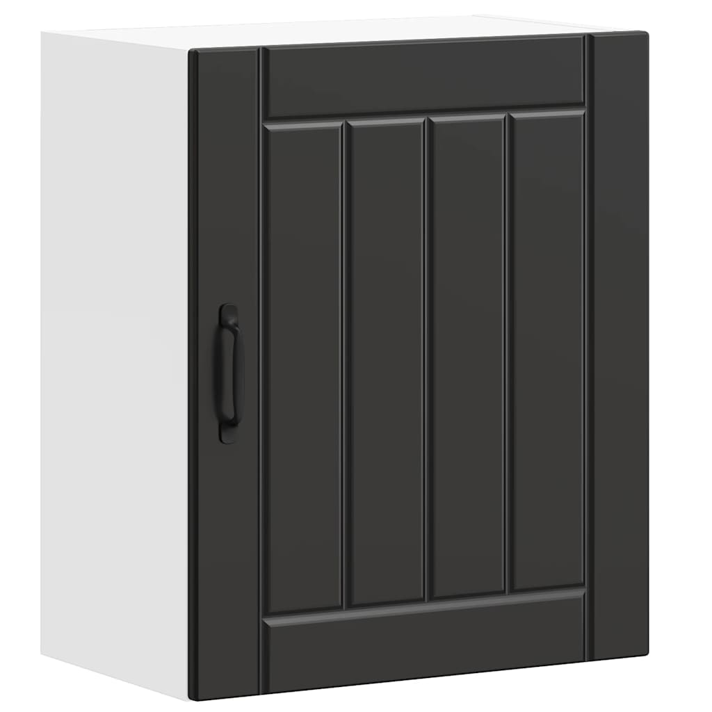 Küchen-Hängeschränke 2 Stk. Lucca Schwarz Holzwerkstoff