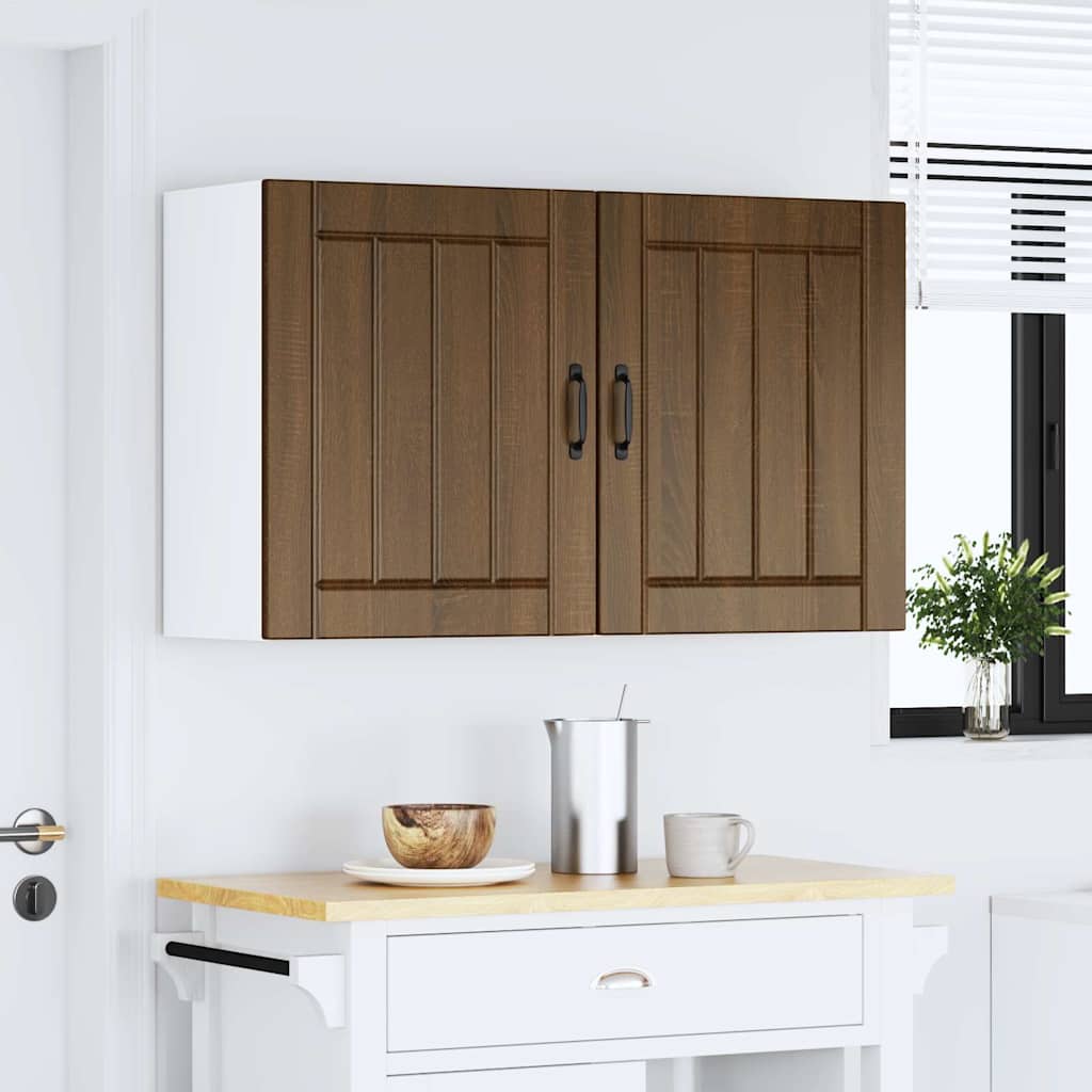 Küchen-Hängeschränke 2 Stk. Lucca Braun Eichen-Optik Holzwerkstoff