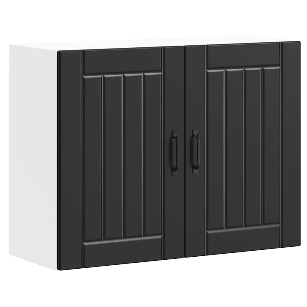 Küchen-Hängeschrank Lucca Schwarz Holzwerkstoff