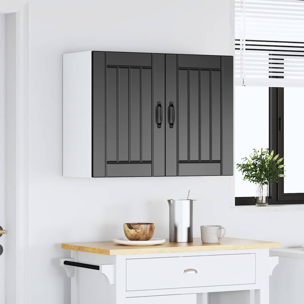 Küchen-Hängeschrank Lucca Schwarz Holzwerkstoff