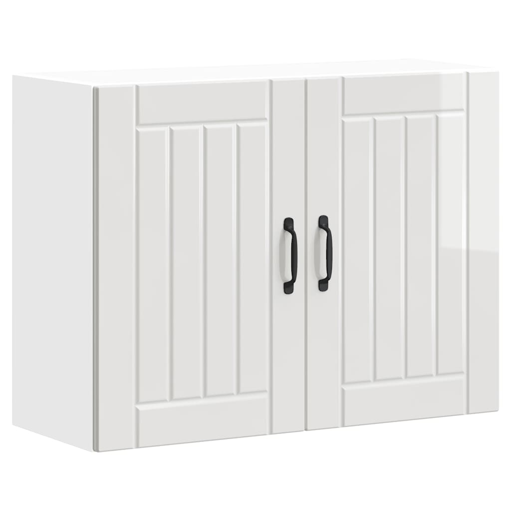 Küchen-Hängeschrank Lucca Hochglanz-Weiß Holzwerkstoff