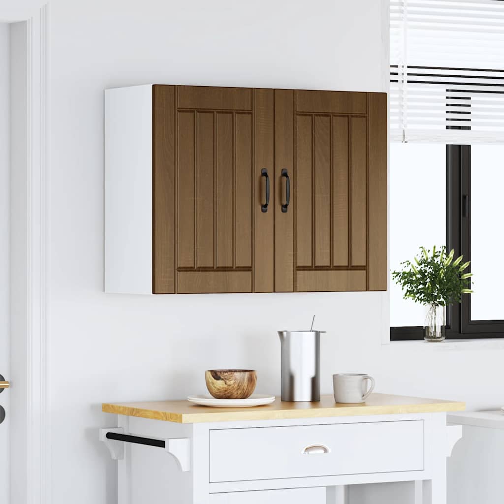 Küchen-Hängeschrank Lucca Braun Eichen-Optik Holzwerkstoff
