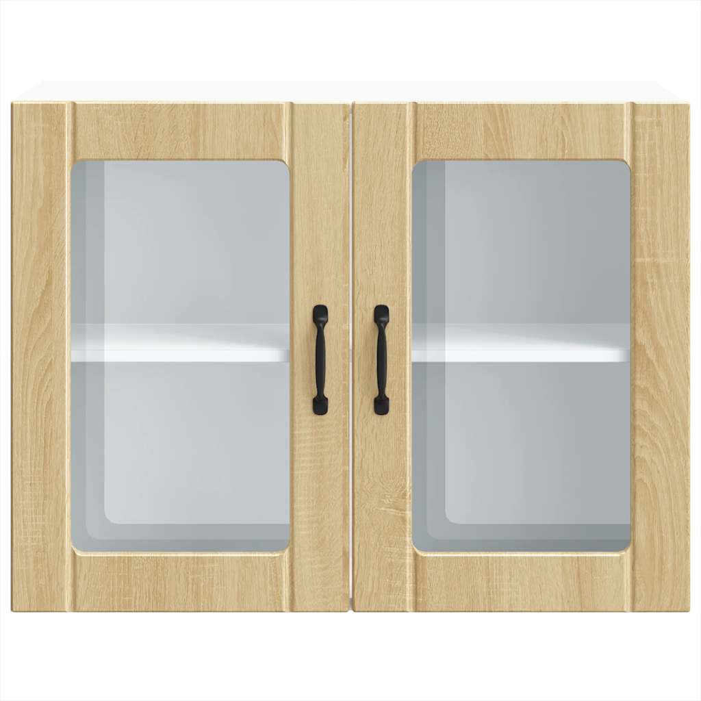 Küchen-Hängeschrank mit Glastür Lucca Sonoma-Eiche Holzwerkstoff
