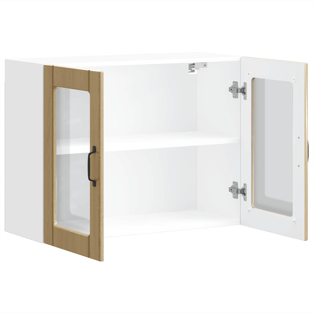 Küchen-Hängeschrank mit Glastür Lucca Sonoma-Eiche Holzwerkstoff