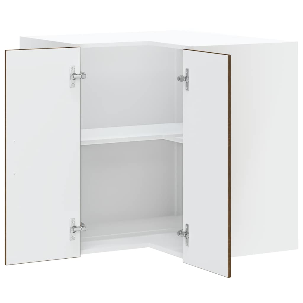 Küchen-Eckhängeschrank Lucca Braun Eichen-Optik Holzwerkstoff