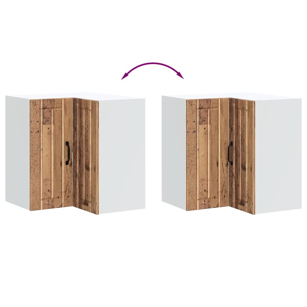 Küchen-Eckhängeschrank Lucca Altholz-Optik Holzwerkstoff