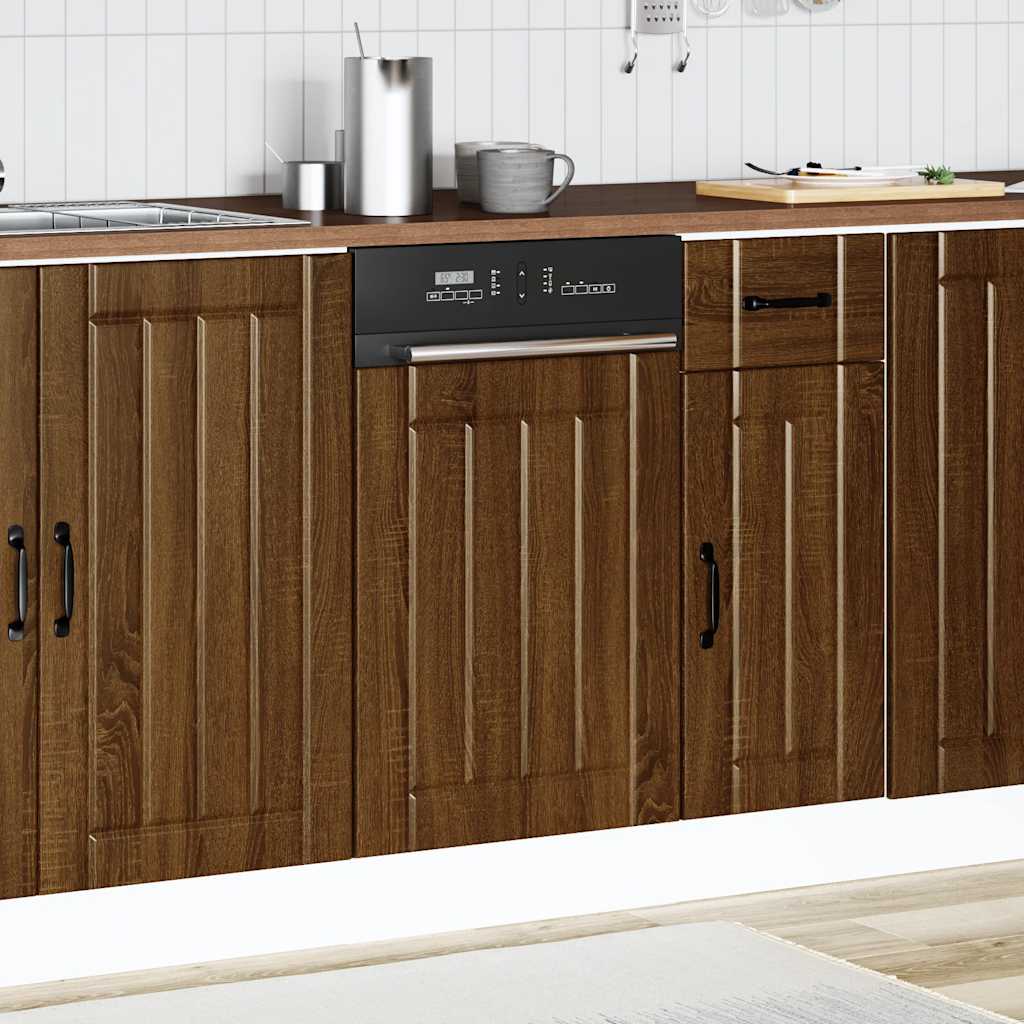 Geschirrspülerblende Lucca Braun Eichen-Optik Holzwerkstoff