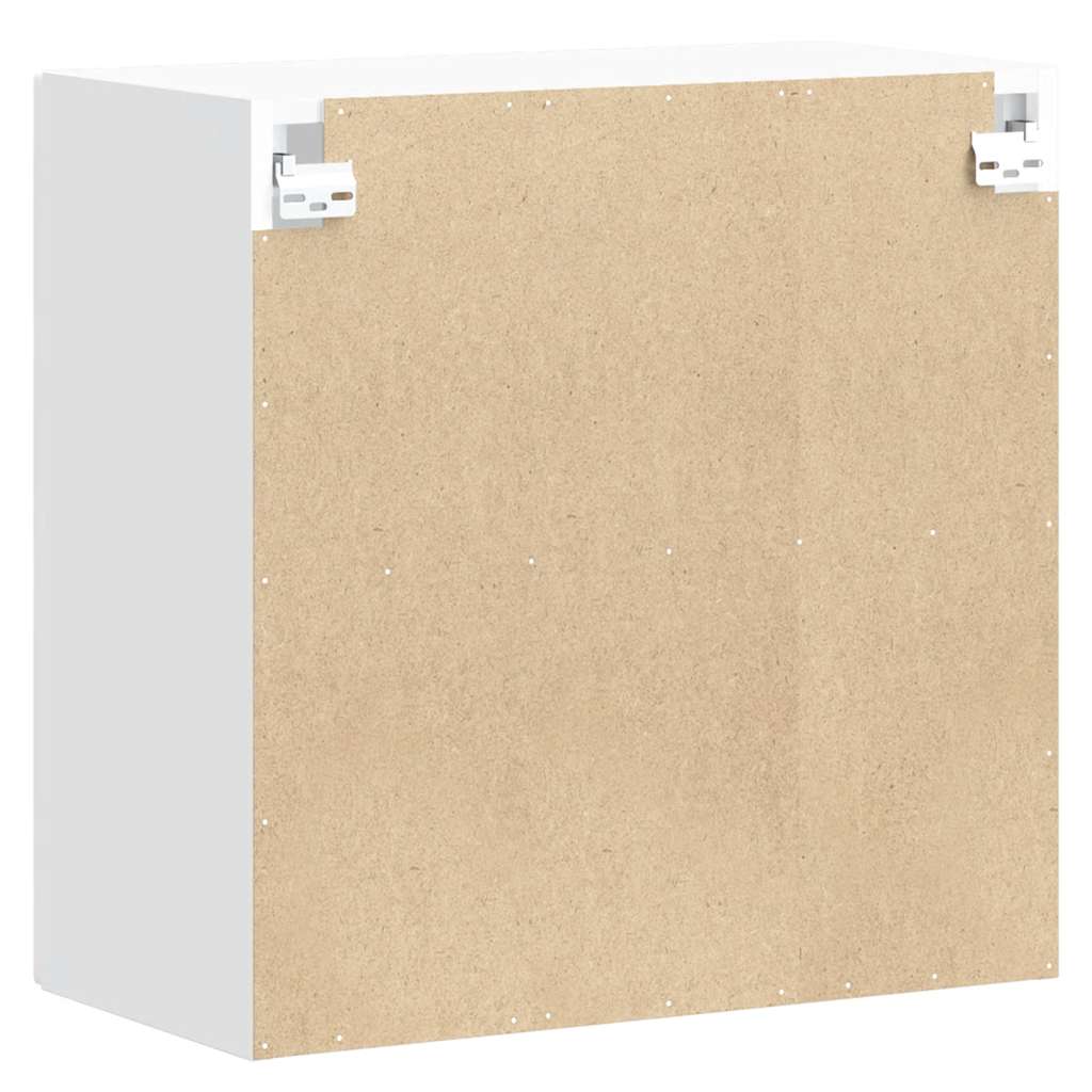Küchen-Hängeschrank mit Glastür Lucca Weiß Holzwerkstoff