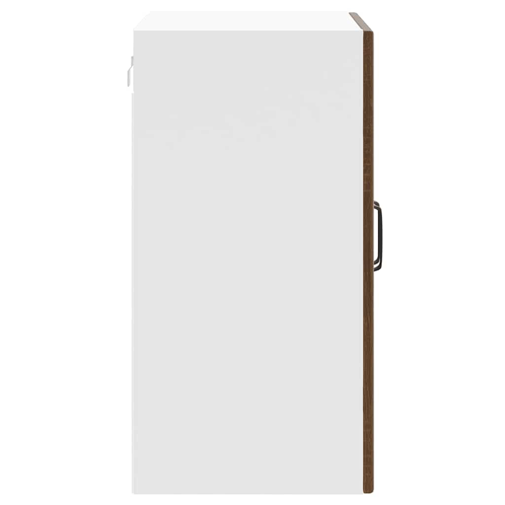 Küchen-Hängeschrank mit Glastür Lucca Braun Eichen-Optik