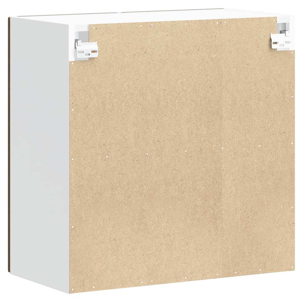 Küchen-Hängeschrank mit Glastür Lucca Braun Eichen-Optik