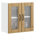 Küchen-Hängeschrank mit Glastür Lucca Artisan-Eiche Holzwerkstoff