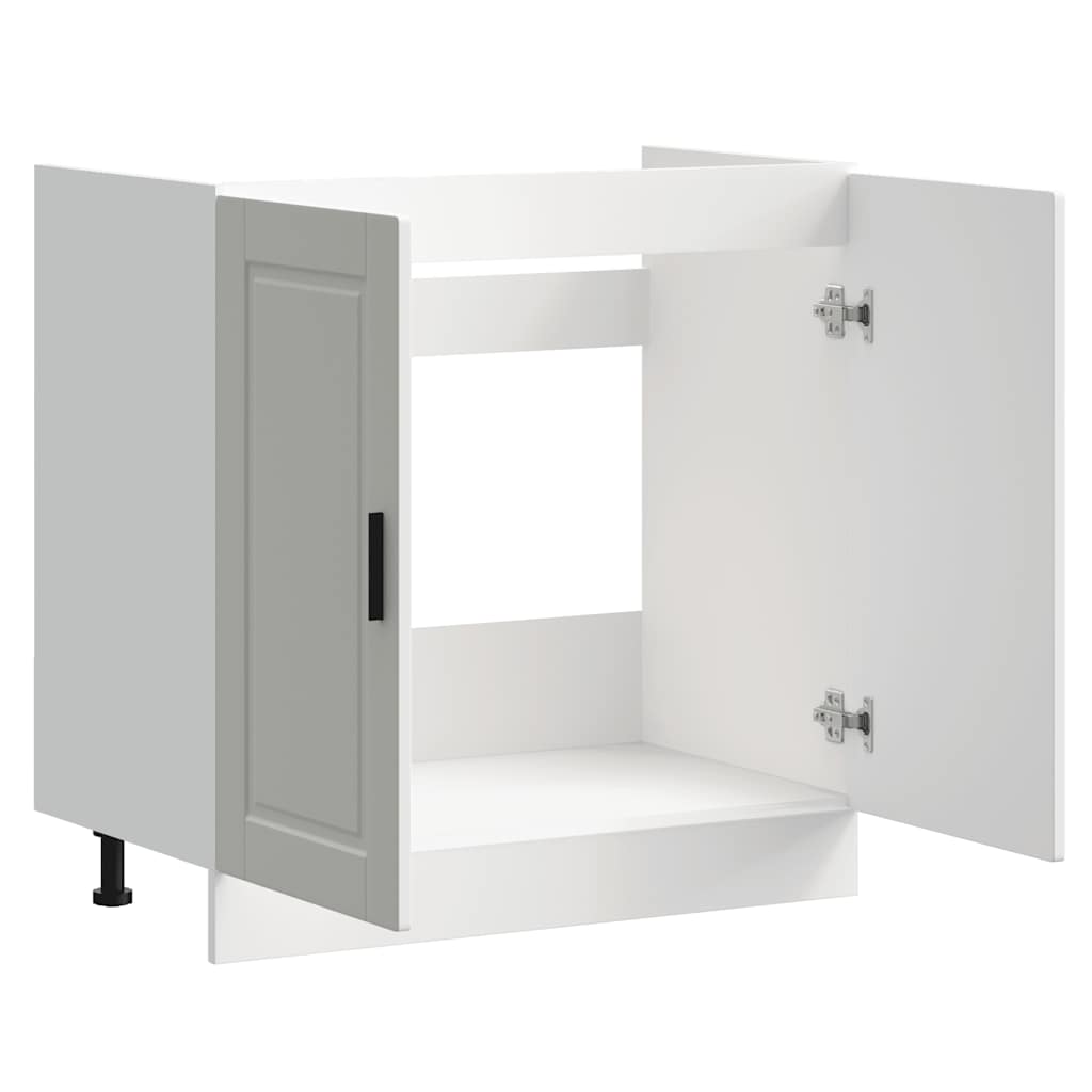 Spülenunterschrank Porto Hochglanz-Weiß 80x46x81,5 cm