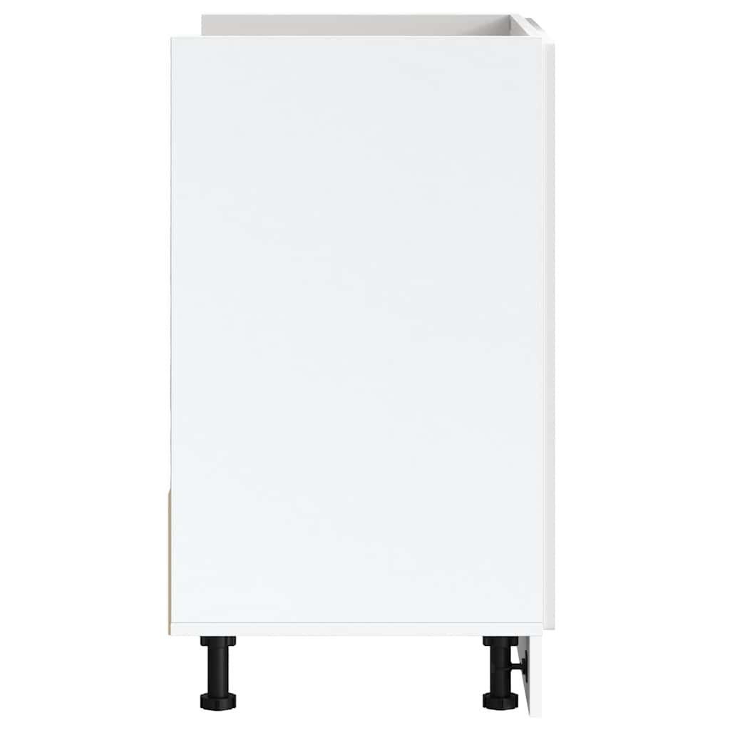Spülenunterschrank Porto Hochglanz-Weiß 80x46x81,5 cm