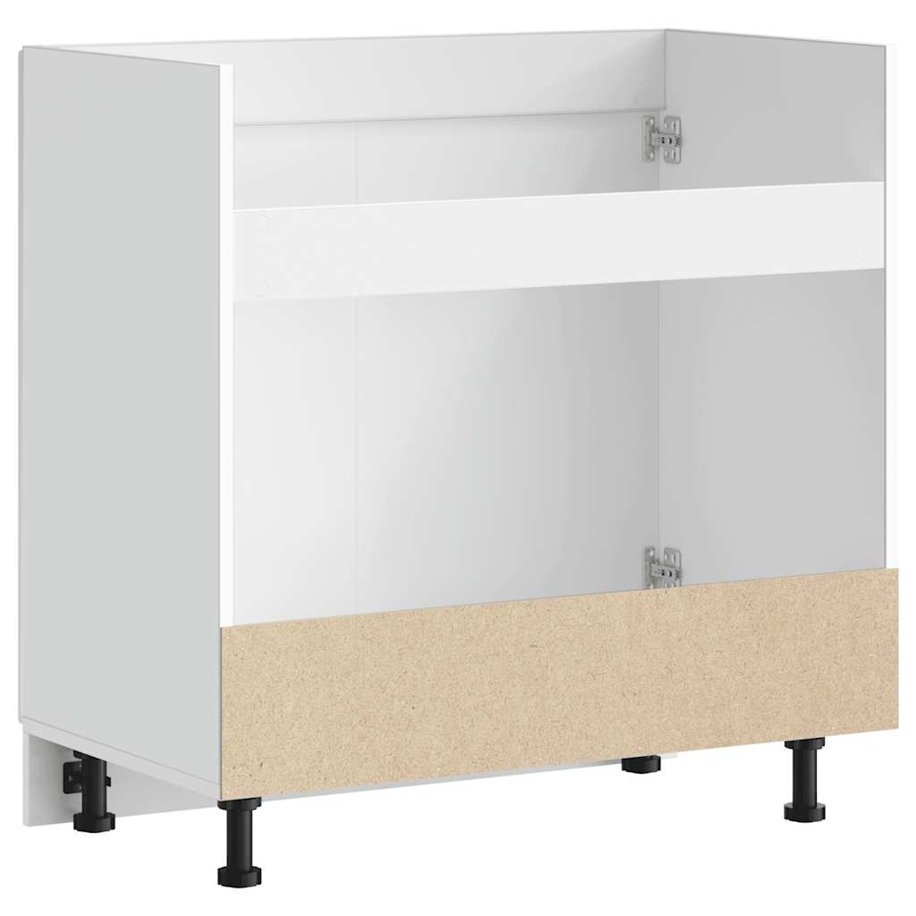 Spülenunterschrank Porto Hochglanz-Weiß 80x46x81,5 cm