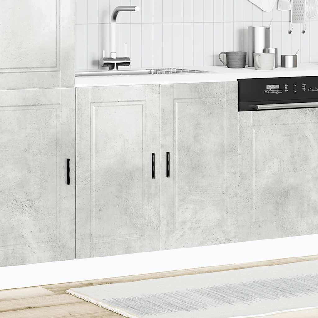 Spülenunterschrank Porto Betongrau 80x46x81,5 cm Holzwerkstoff