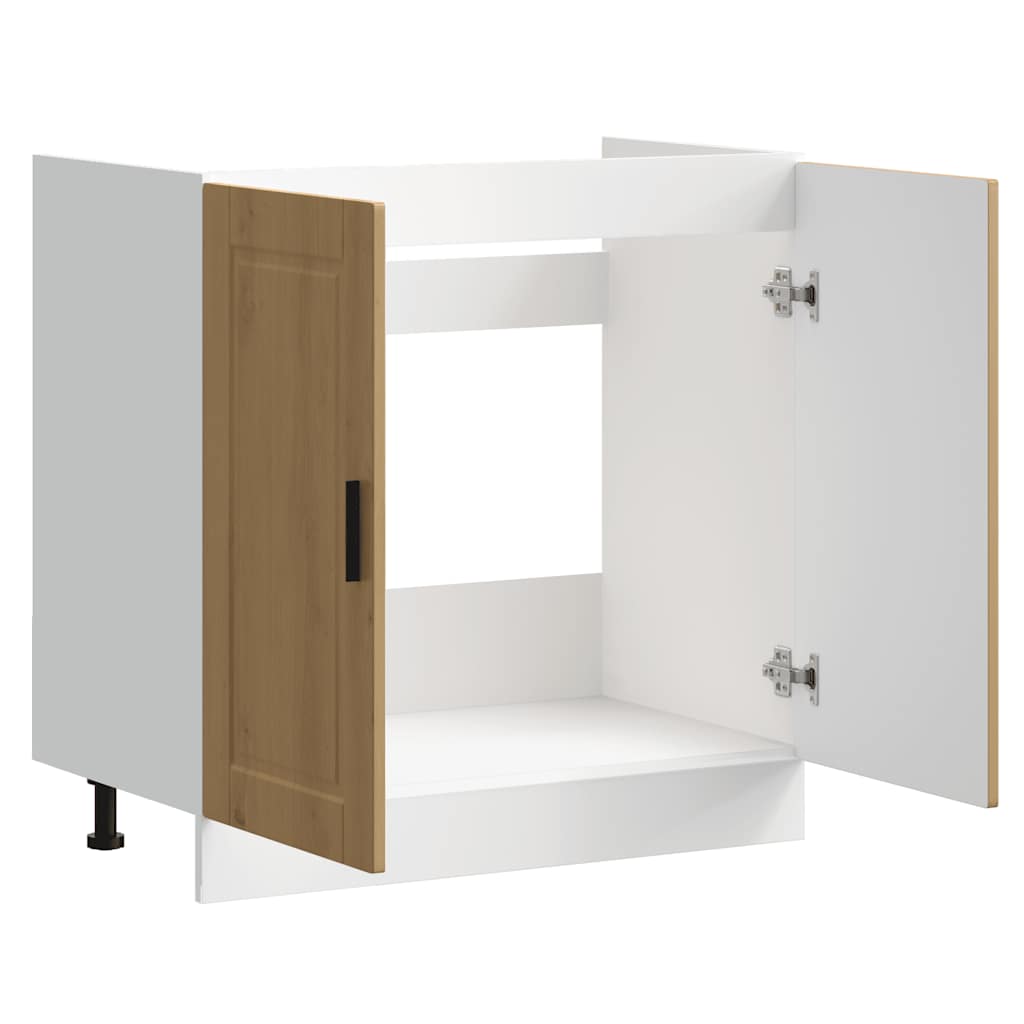 Spülenunterschrank Porto Artisan-Eiche 80x46x81,5 cm