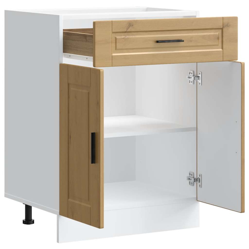 Küchenunterschrank Porto Artisan-Eiche Holzwerkstoff
