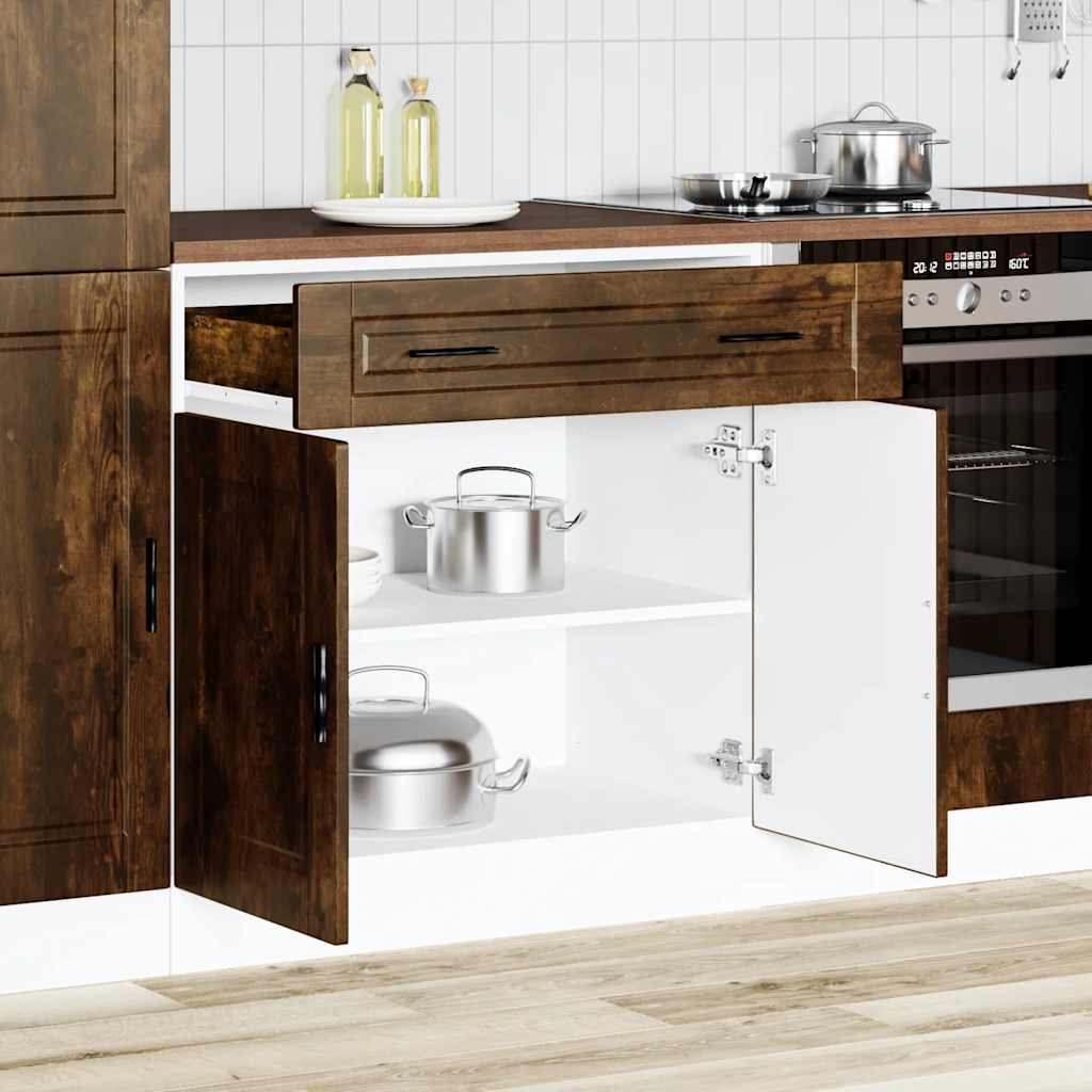 Küchenunterschrank Porto Räuchereiche Holzwerkstoff