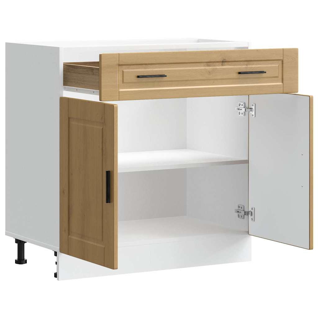 Küchenunterschrank Porto Artisan-Eiche Holzwerkstoff