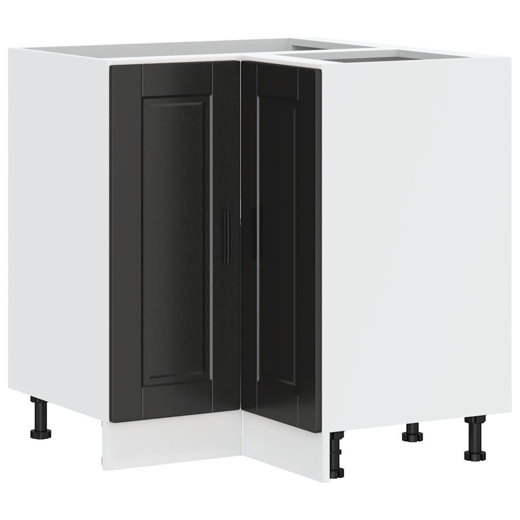 Küchen-Eckunterschrank Porto Schwarz Holzwerkstoff