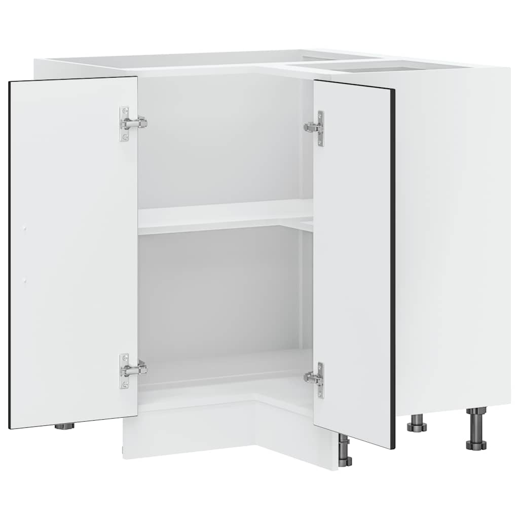 Küchen-Eckunterschrank Porto Schwarz Holzwerkstoff