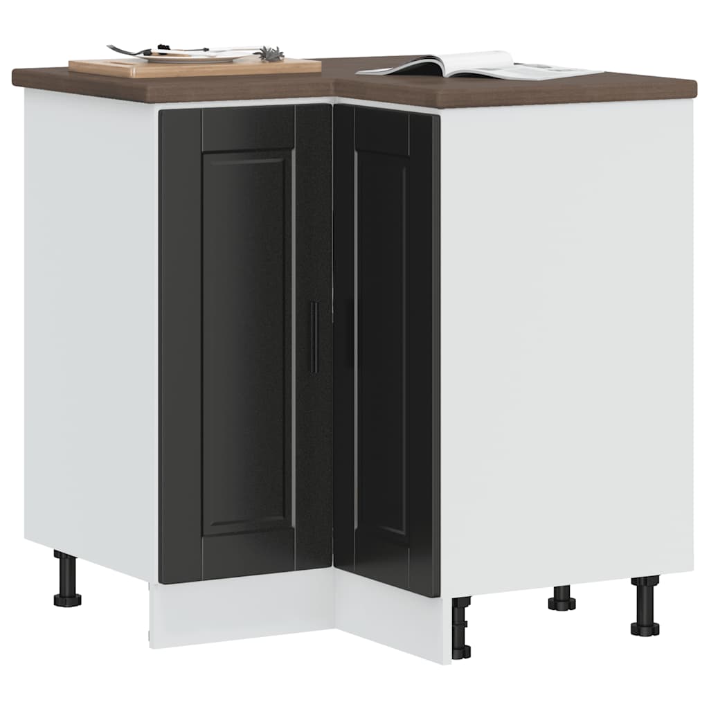 Küchen-Eckunterschrank Porto Schwarz Holzwerkstoff