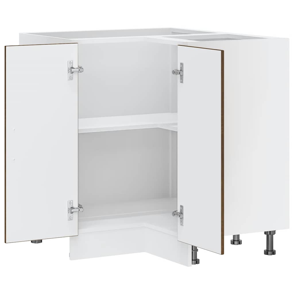 Küchen-Eckunterschrank Porto Braun Eichen-Optik Holzwerkstoff