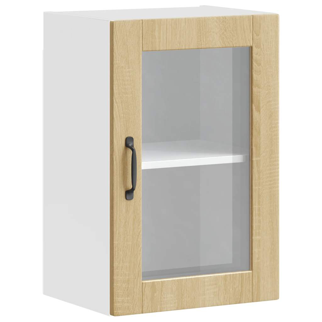 Küchen-Hängeschrank mit Glastür Porto Sonoma-Eiche
