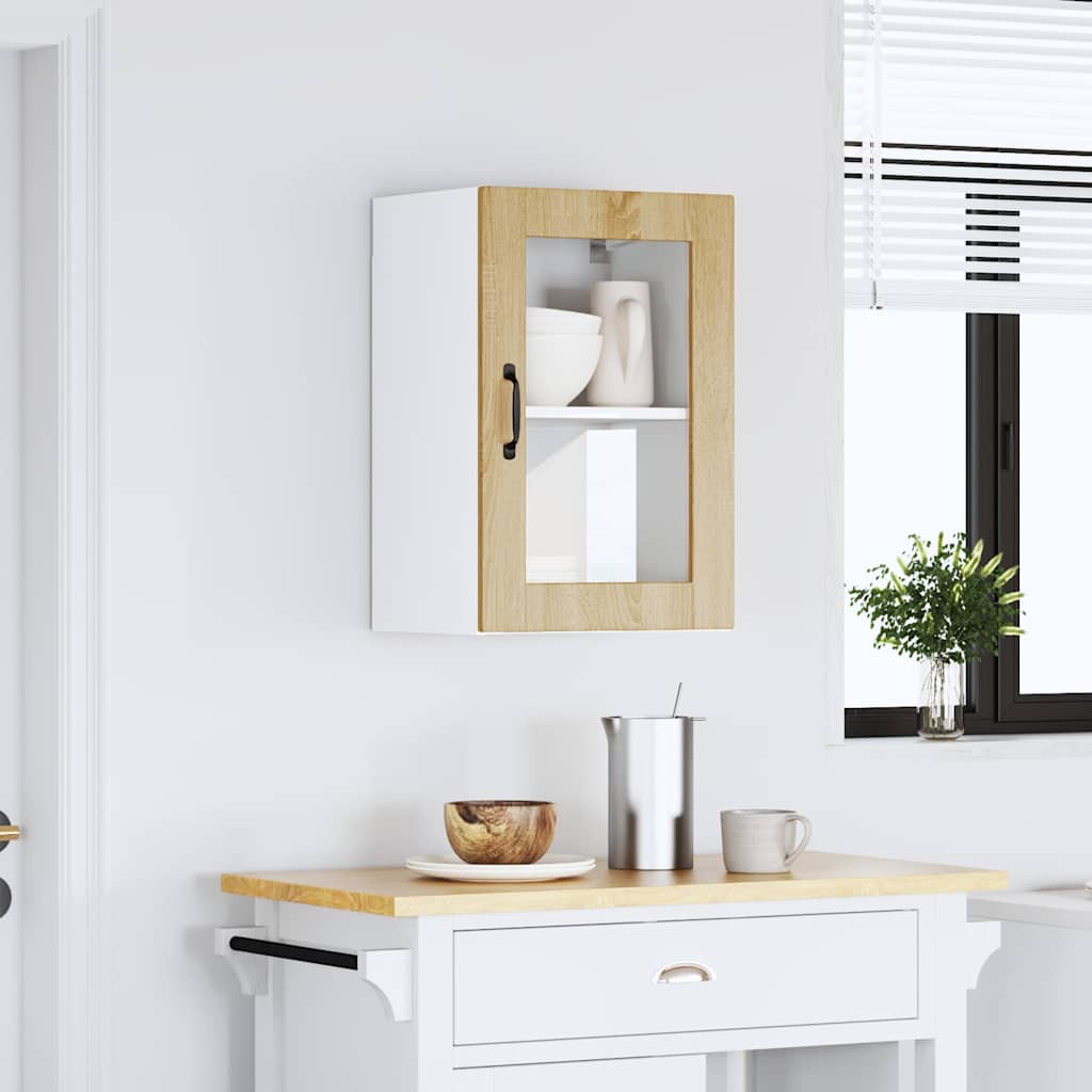 Küchen-Hängeschrank mit Glastür Porto Sonoma-Eiche