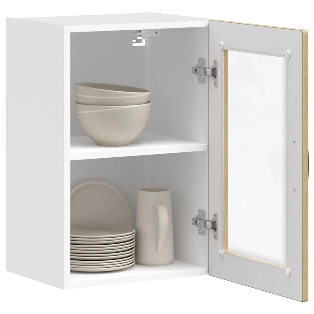 Küchen-Hängeschrank mit Glastür Porto Sonoma-Eiche