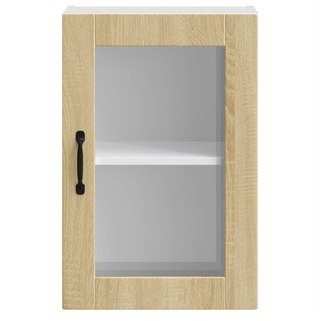 Küchen-Hängeschrank mit Glastür Porto Sonoma-Eiche