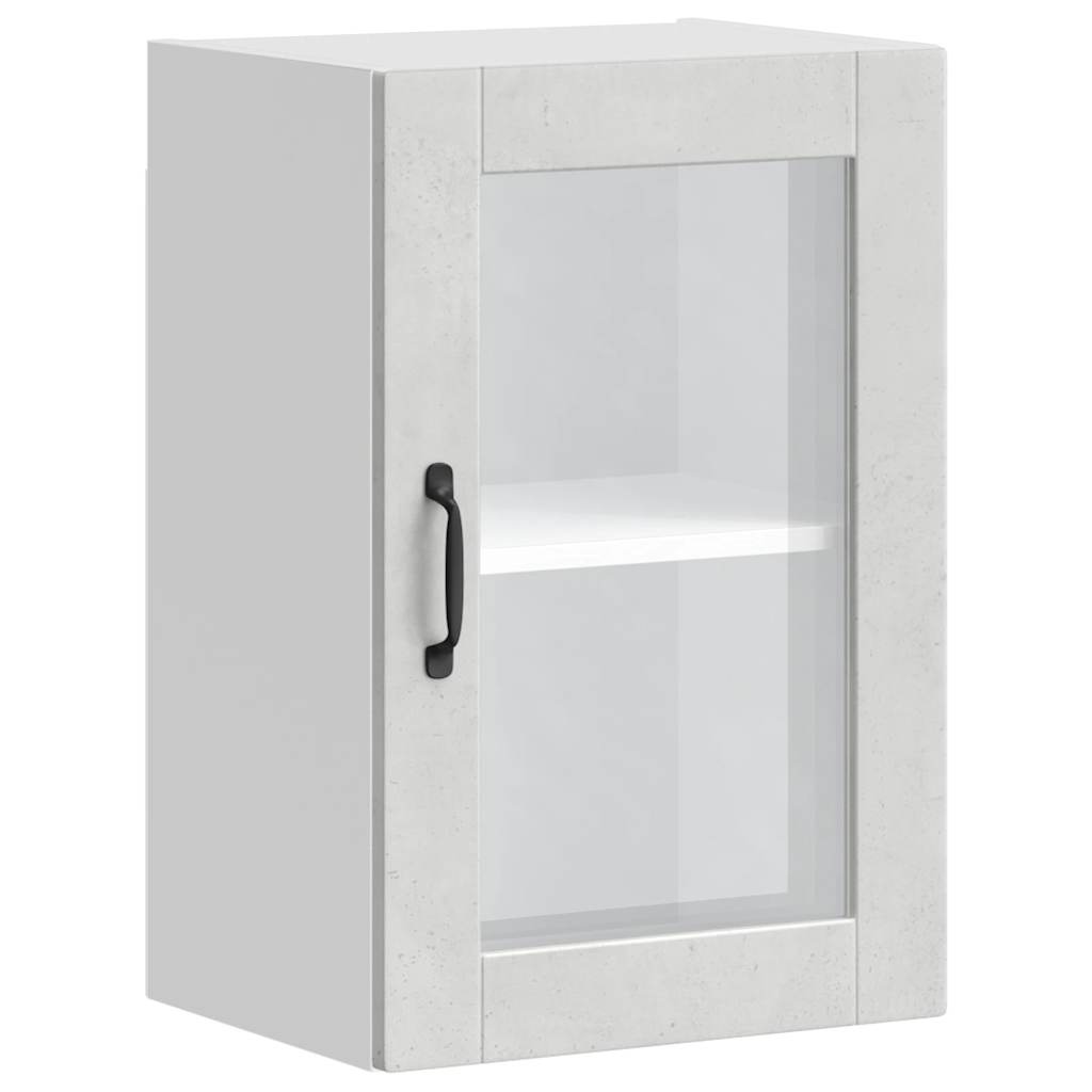 Küchen-Hängeschrank mit Glastür Porto Betongrau
