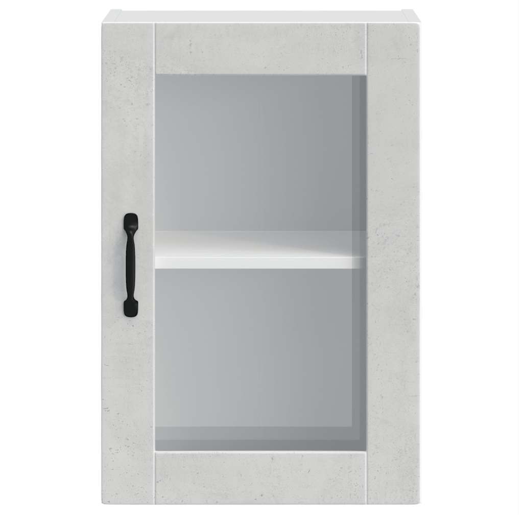 Küchen-Hängeschrank mit Glastür Porto Betongrau