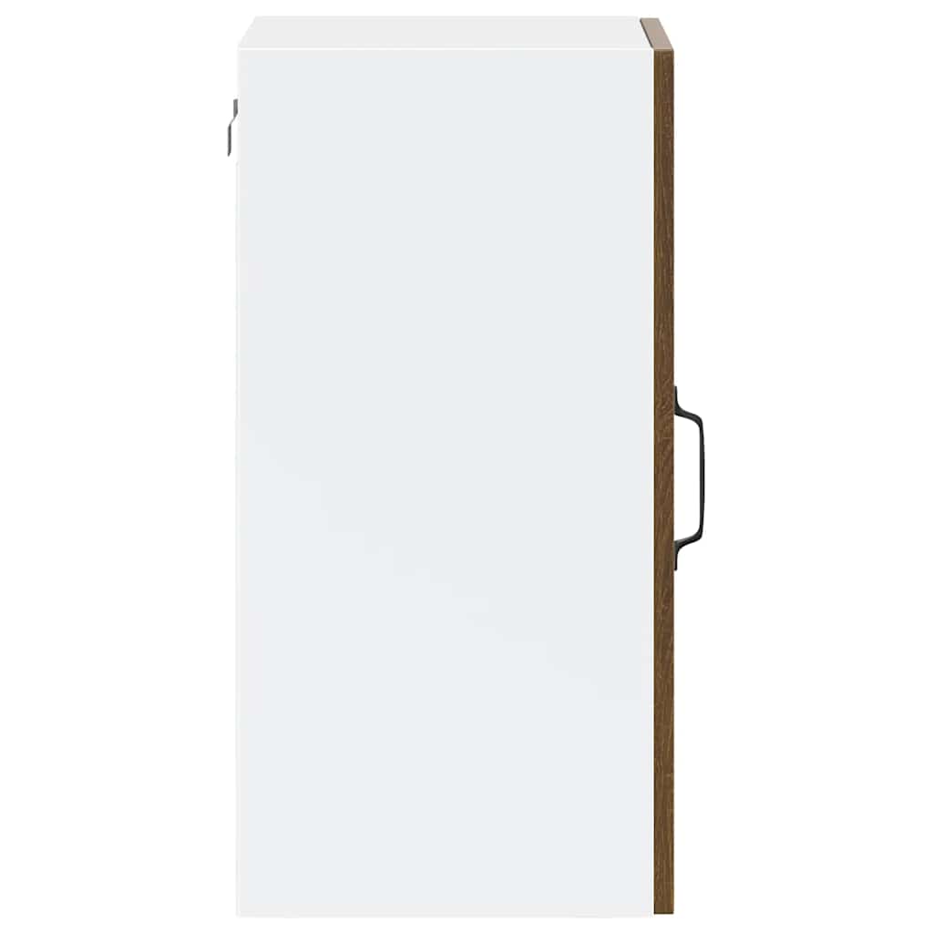 Küchen-Hängeschrank mit Glastür Porto Braun Eichen-Optik
