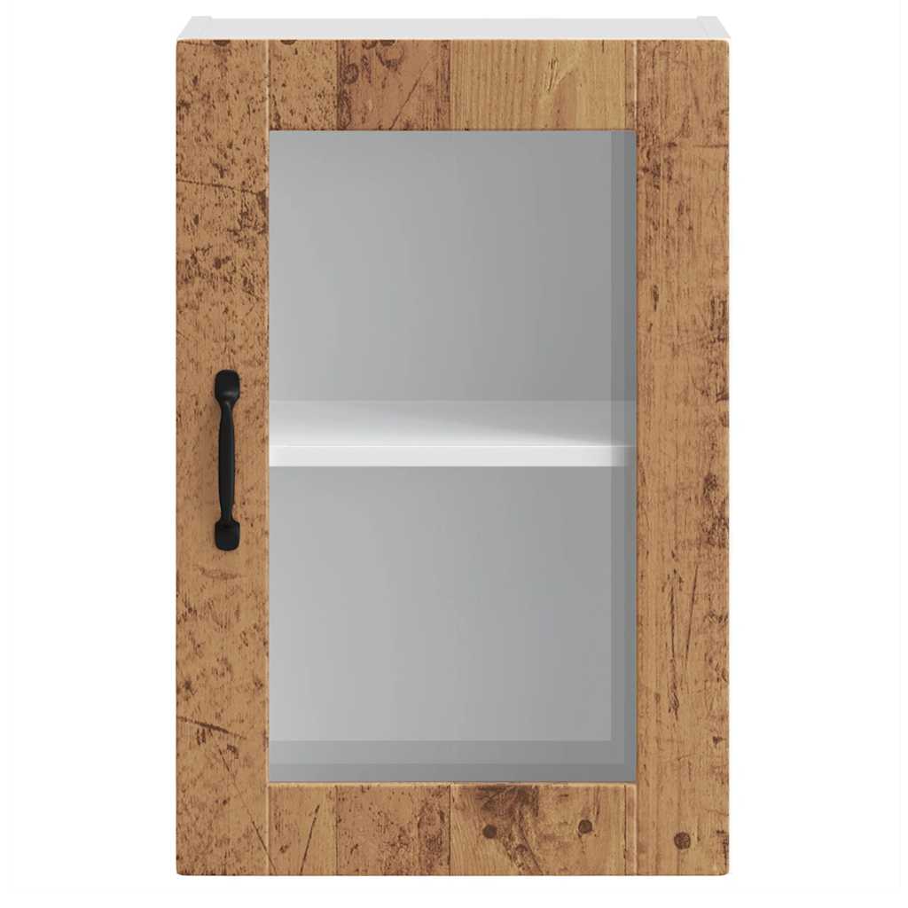 Küchen-Hängeschrank mit Glastür Porto Altholz-Optik