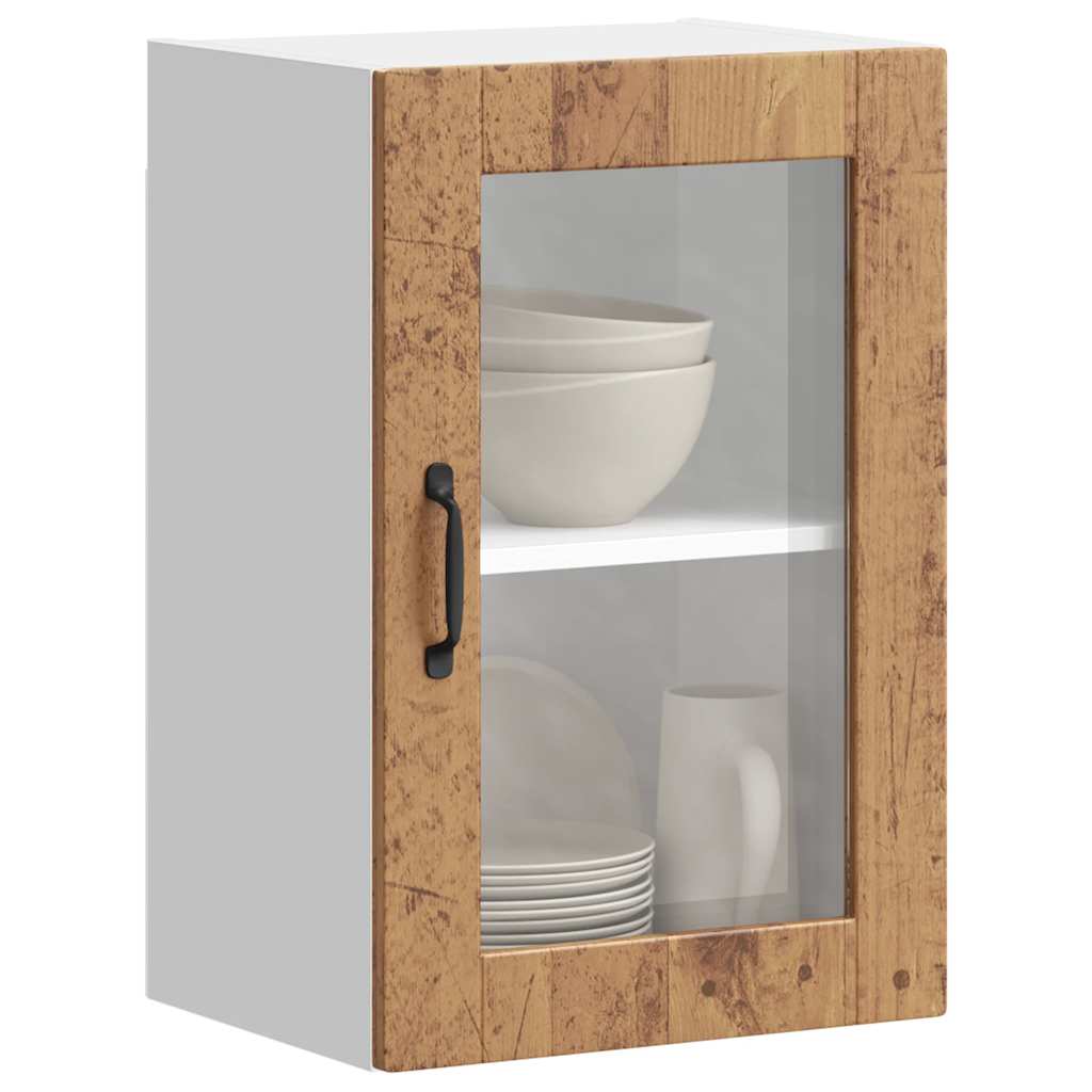 Küchen-Hängeschrank mit Glastür Porto Altholz-Optik