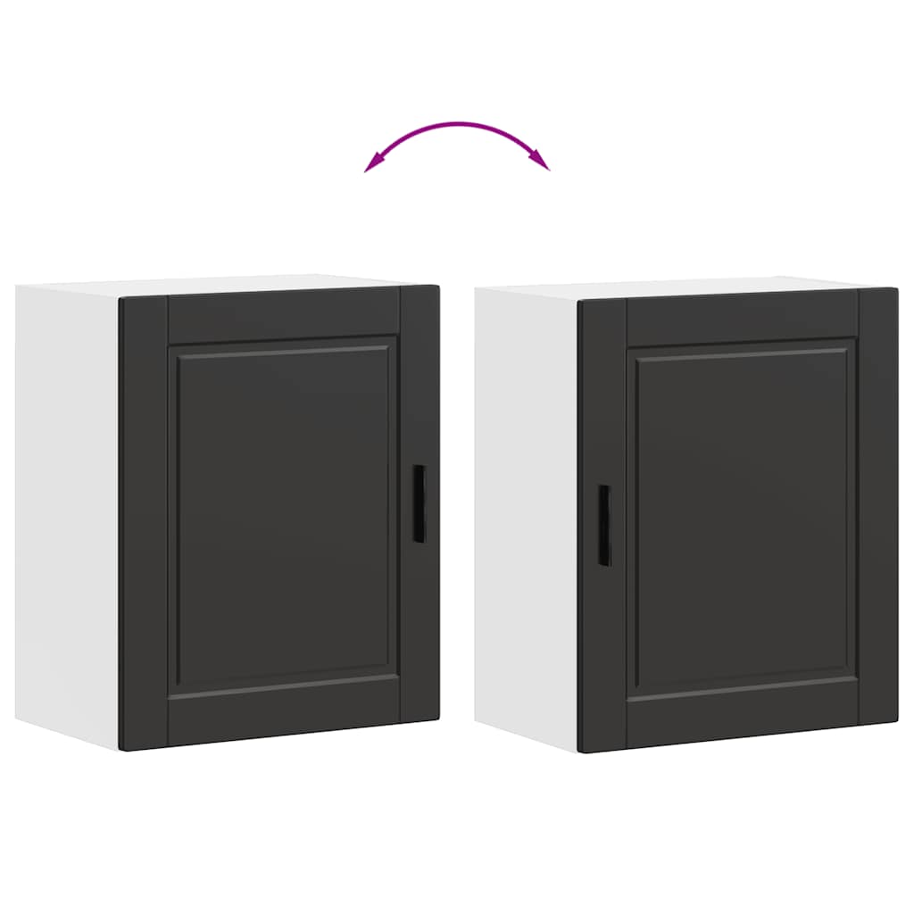 Küchen-Hängeschrank Porto Schwarz Holzwerkstoff