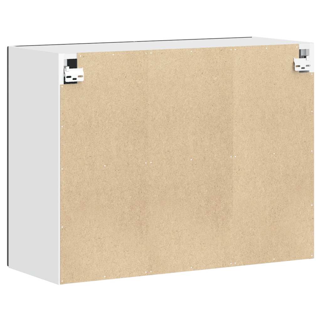 Küchen-Hängeschrank Porto Schwarz Holzwerkstoff
